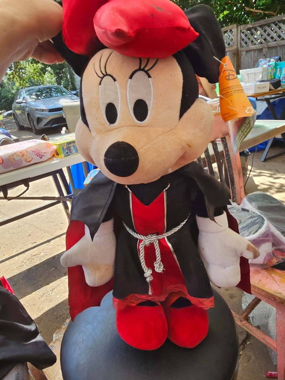 Disney Halloween Minnie Mouse Vampire Dracula Porch Greeter Plush 22"
